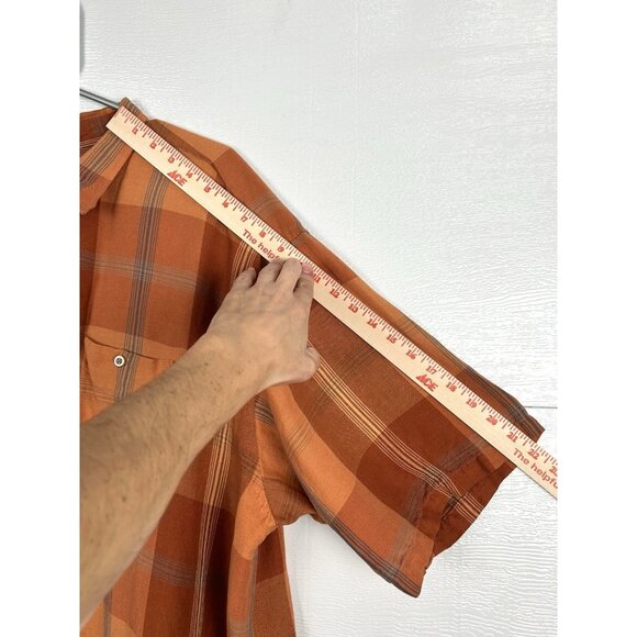 Geoffrey Beene Plaid Button Up Short Sleeve Casual Shirt Size XXL Read Notes - Picture 8 of 16